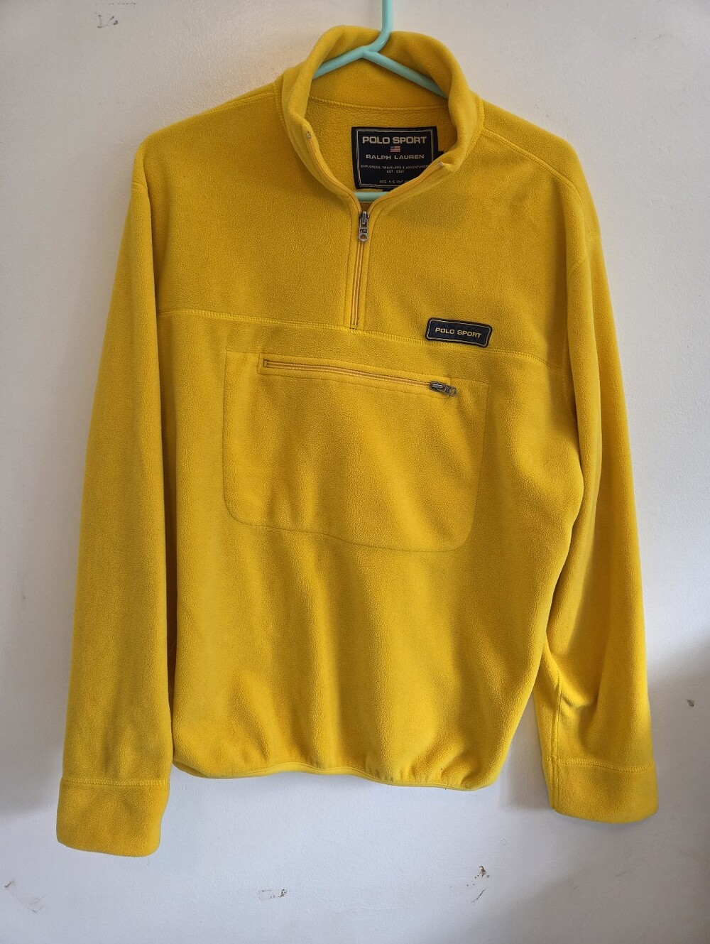 Vtg Y2K Polo Sport Ralph Lauren Polartec Fleece 1/4 Zip Fleece Sweatshirt L